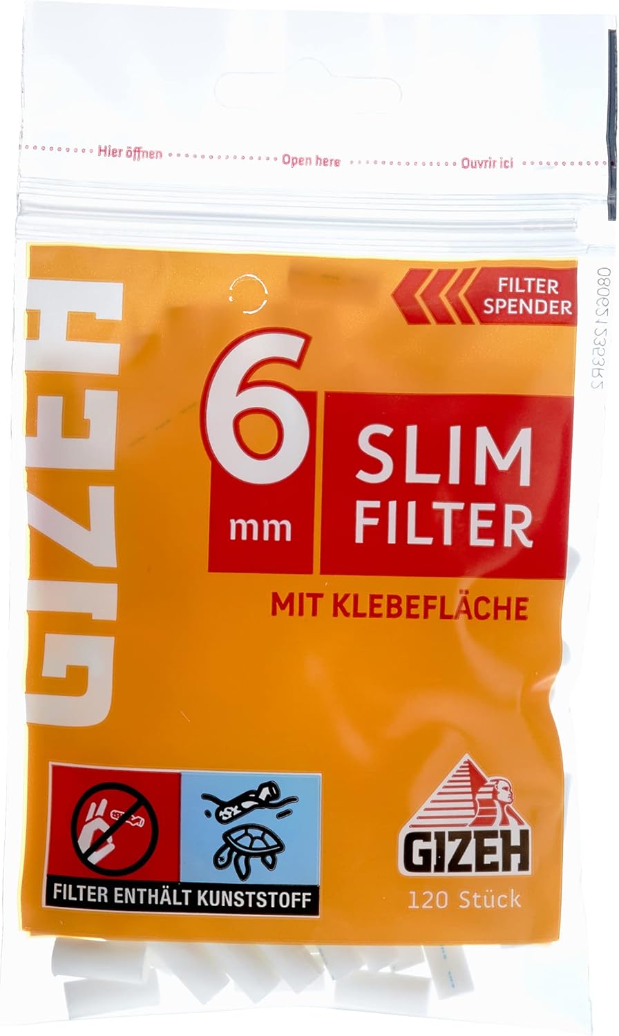Gizeh Slim Filter 6mm mit Klebefläche - Image 1